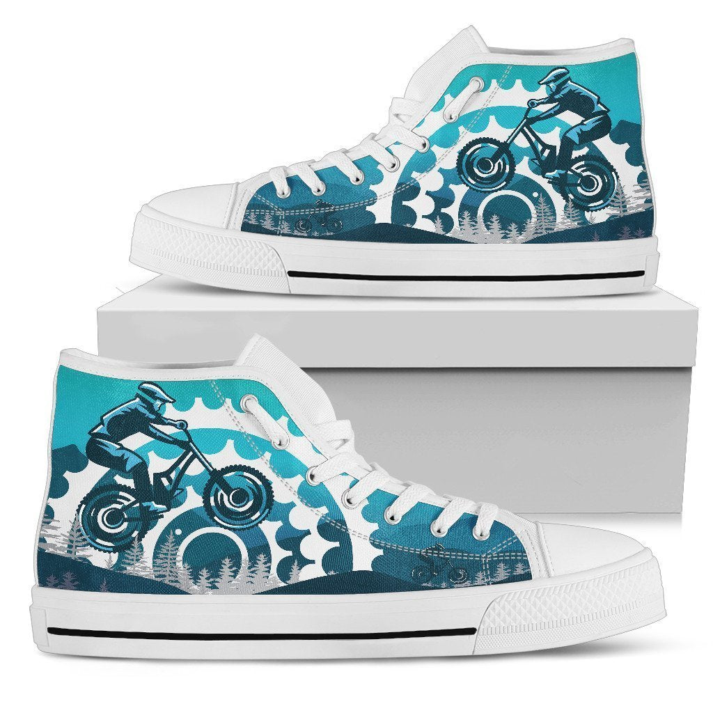 Mountain bike Men High Top Canvas Shoes