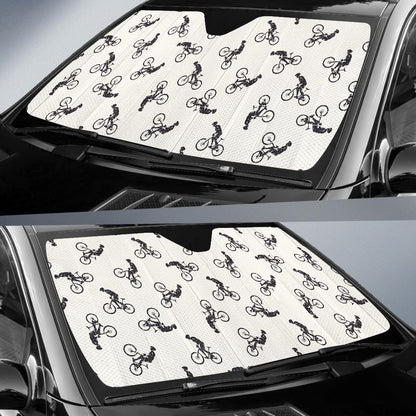 Mountain bike Pattern Print Design 01 Car Sun Shades-JORJUNE.COM