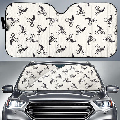Mountain bike Pattern Print Design 01 Car Sun Shades-JORJUNE.COM