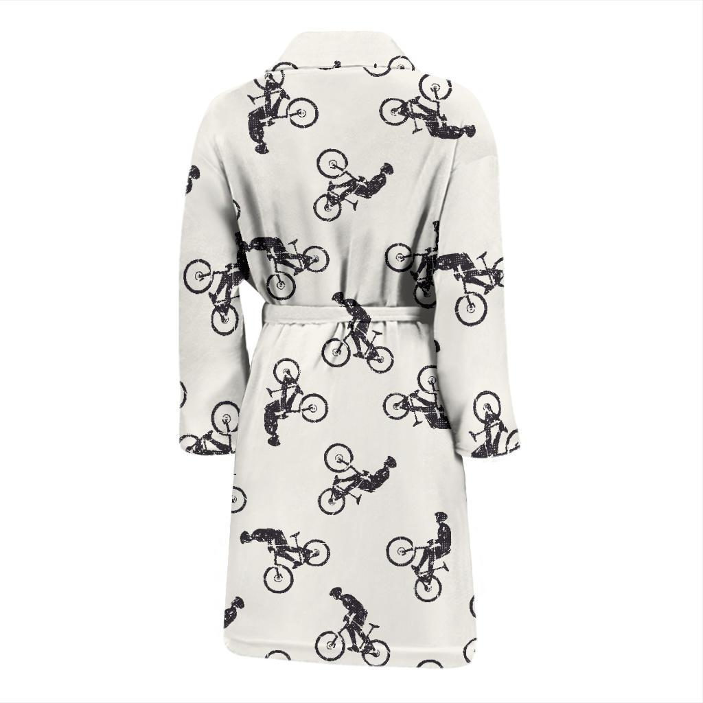 Mountain bike Pattern Print Design 01 Men Bathrobe-JORJUNE.COM