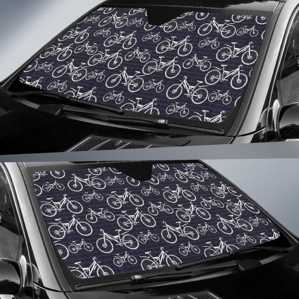 Mountain bike Pattern Print Design 02 Car Sun Shades-JORJUNE.COM