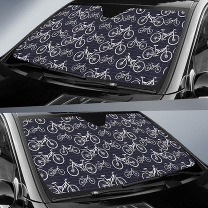 Mountain bike Pattern Print Design 02 Car Sun Shades-JORJUNE.COM