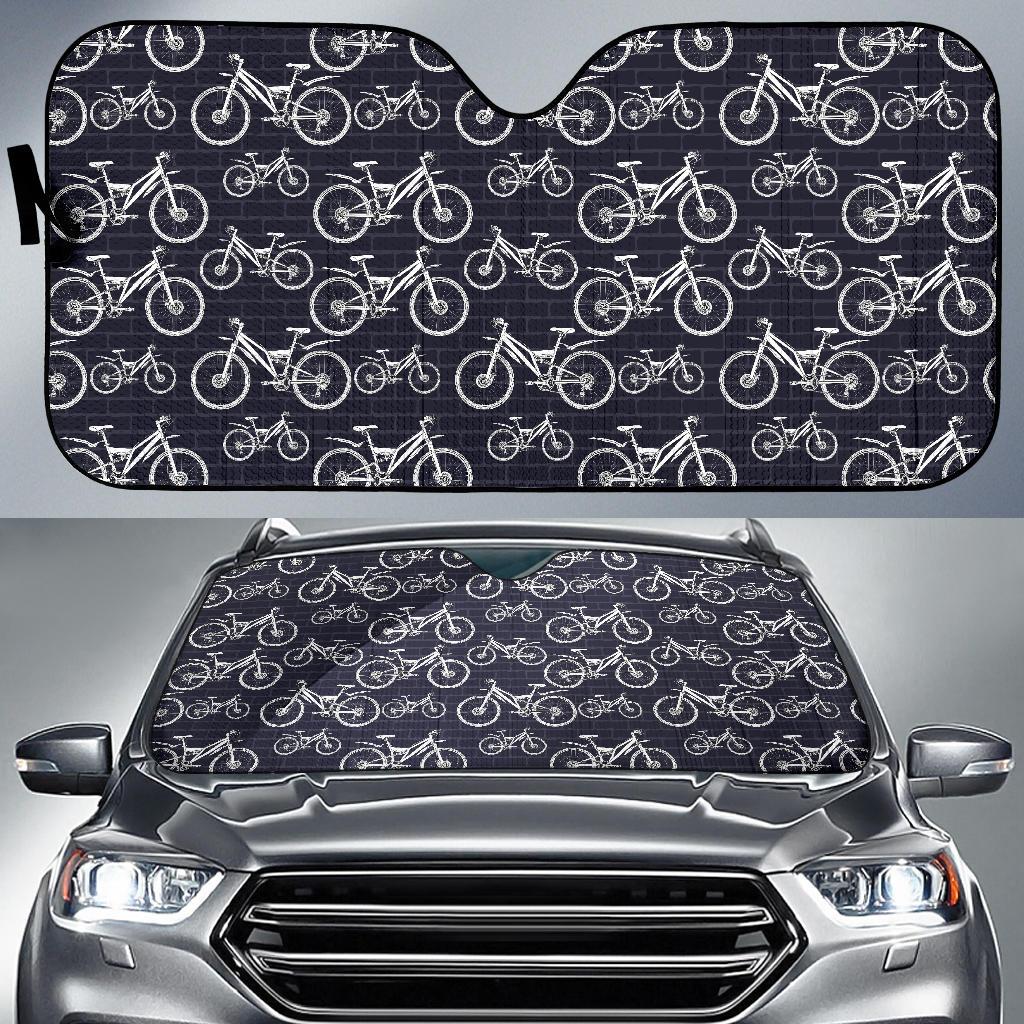 Mountain bike Pattern Print Design 02 Car Sun Shades-JORJUNE.COM