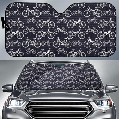 Mountain bike Pattern Print Design 02 Car Sun Shades-JORJUNE.COM