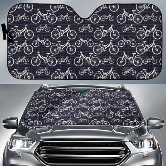 Mountain bike Pattern Print Design 02 Car Sun Shades-JORJUNE.COM