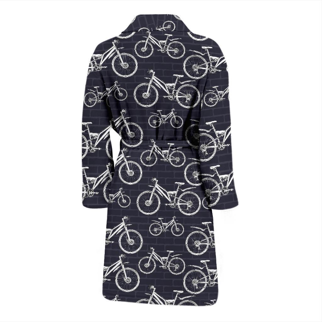 Mountain bike Pattern Print Design 02 Men Bathrobe-JORJUNE.COM