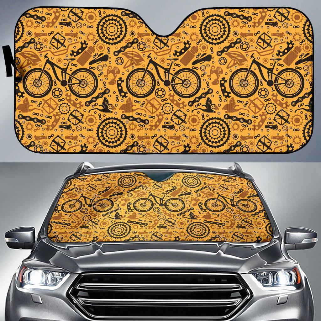 Mountain bike Pattern Print Design 03 Car Sun Shades-JORJUNE.COM
