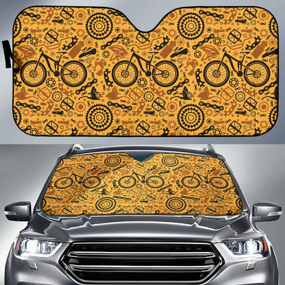 Mountain bike Pattern Print Design 03 Car Sun Shades-JORJUNE.COM