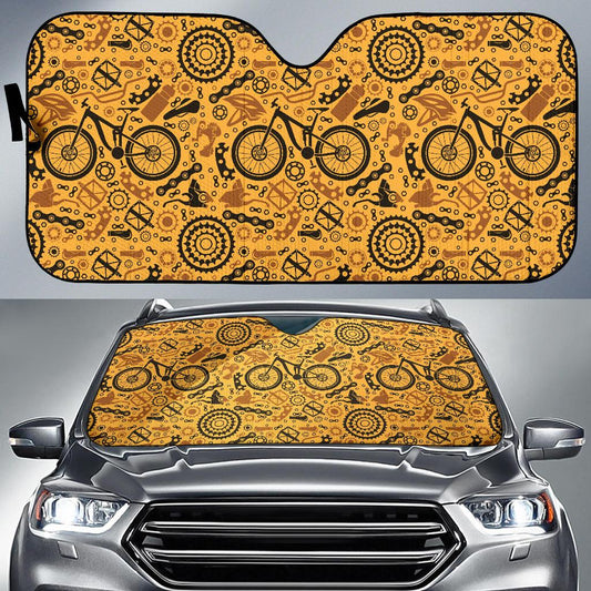 Mountain bike Pattern Print Design 03 Car Sun Shades-JORJUNE.COM