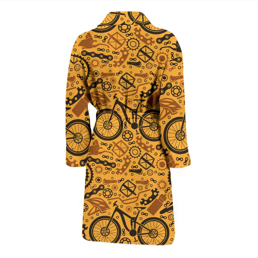 Mountain bike Pattern Print Design 03 Men Bathrobe-JORJUNE.COM