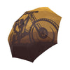 Mountain Bike Print Automatic Foldable Umbrella