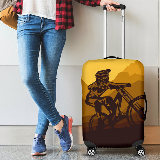 Mountain Bike Print Luggage Cover Protector