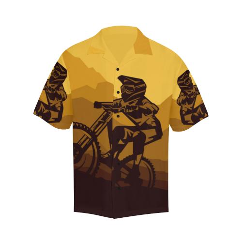 Mountain Bike Print Men Hawaiian Shirt