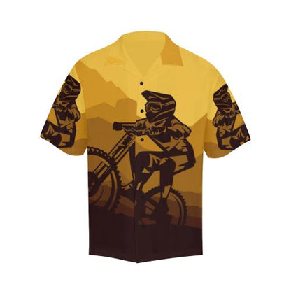 Mountain Bike Print Men Hawaiian Shirt