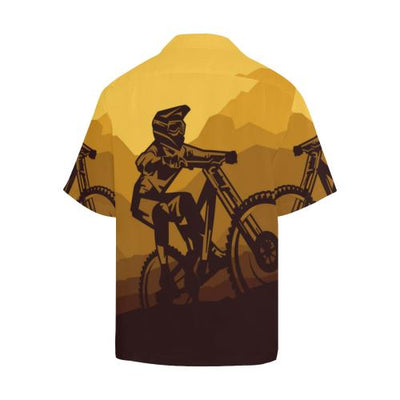 Mountain Bike Print Men Hawaiian Shirt