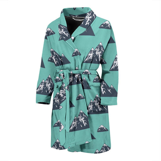 Mountain Pattern Print Design 01 Men Bathrobe-JORJUNE.COM