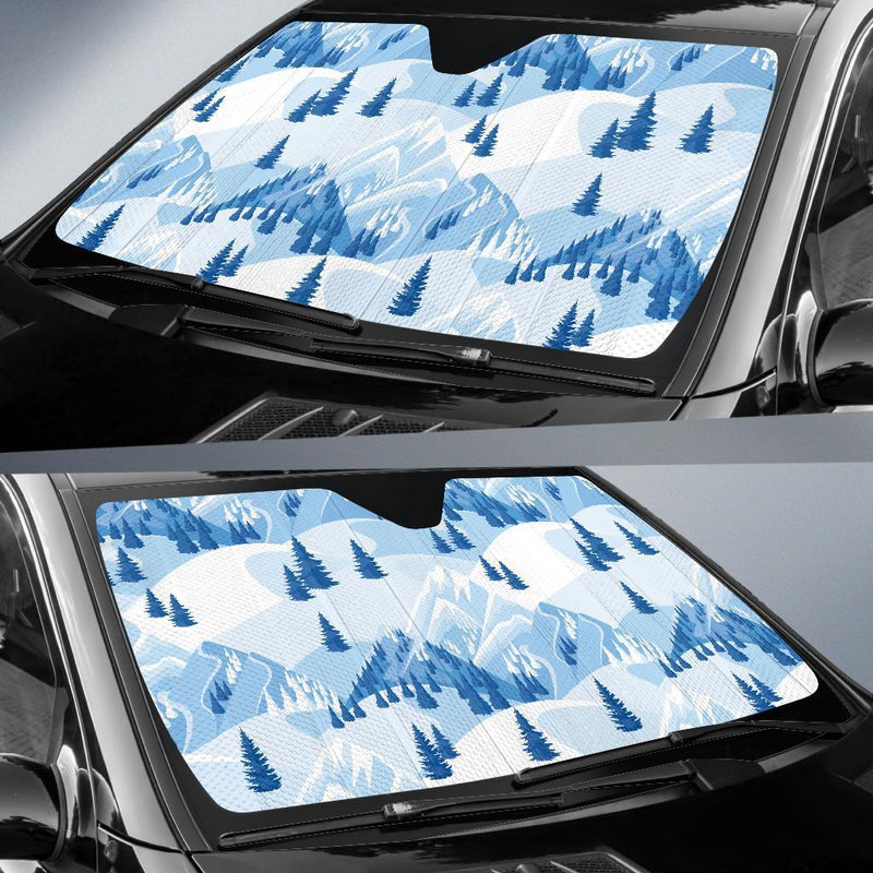 Mountain Pattern Print Design 03 Car Sun Shades-JORJUNE.COM