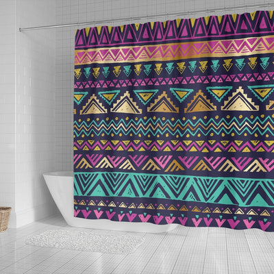 Multicolor Tribal aztec Shower Curtain