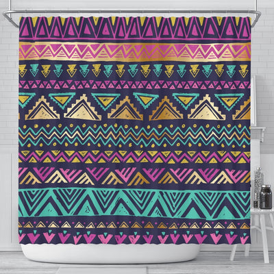 Multicolor Tribal aztec Shower Curtain