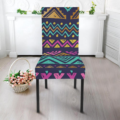 Multicolor Tribal aztec Dining Chair Slipcover-JORJUNE.COM