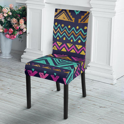 Multicolor Tribal aztec Dining Chair Slipcover-JORJUNE.COM