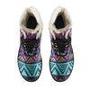 Multicolor Tribal aztec Faux Fur Leather Boots