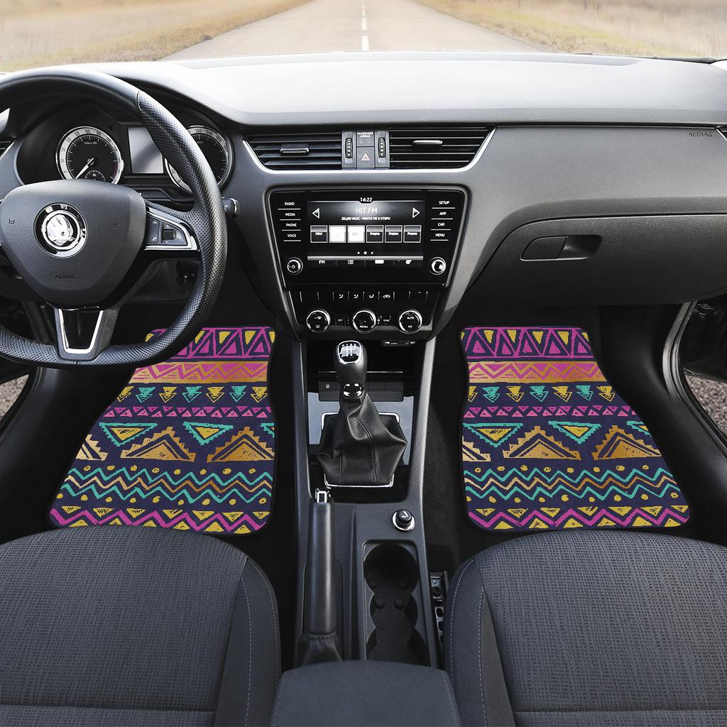 Multicolor Tribal aztec Front and Back Car Floor Mats