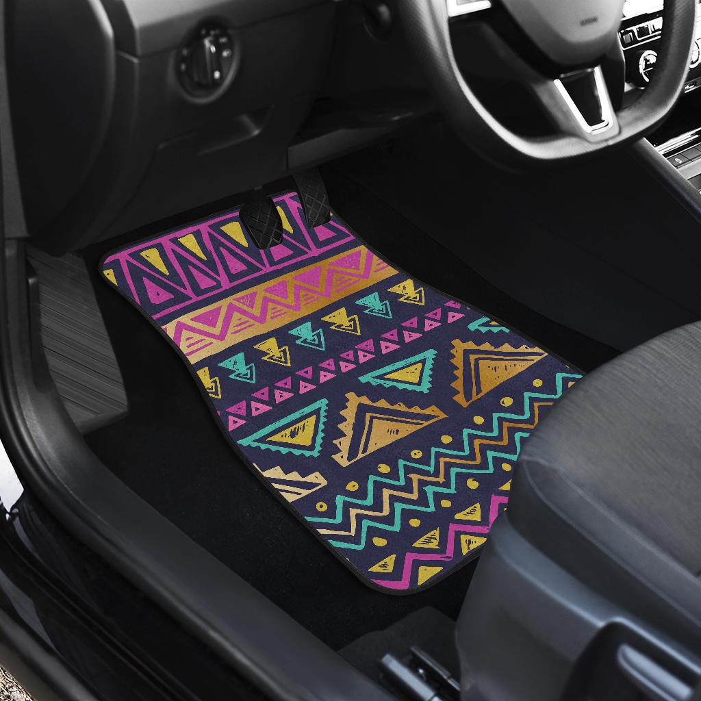 Multicolor Tribal aztec Front and Back Car Floor Mats