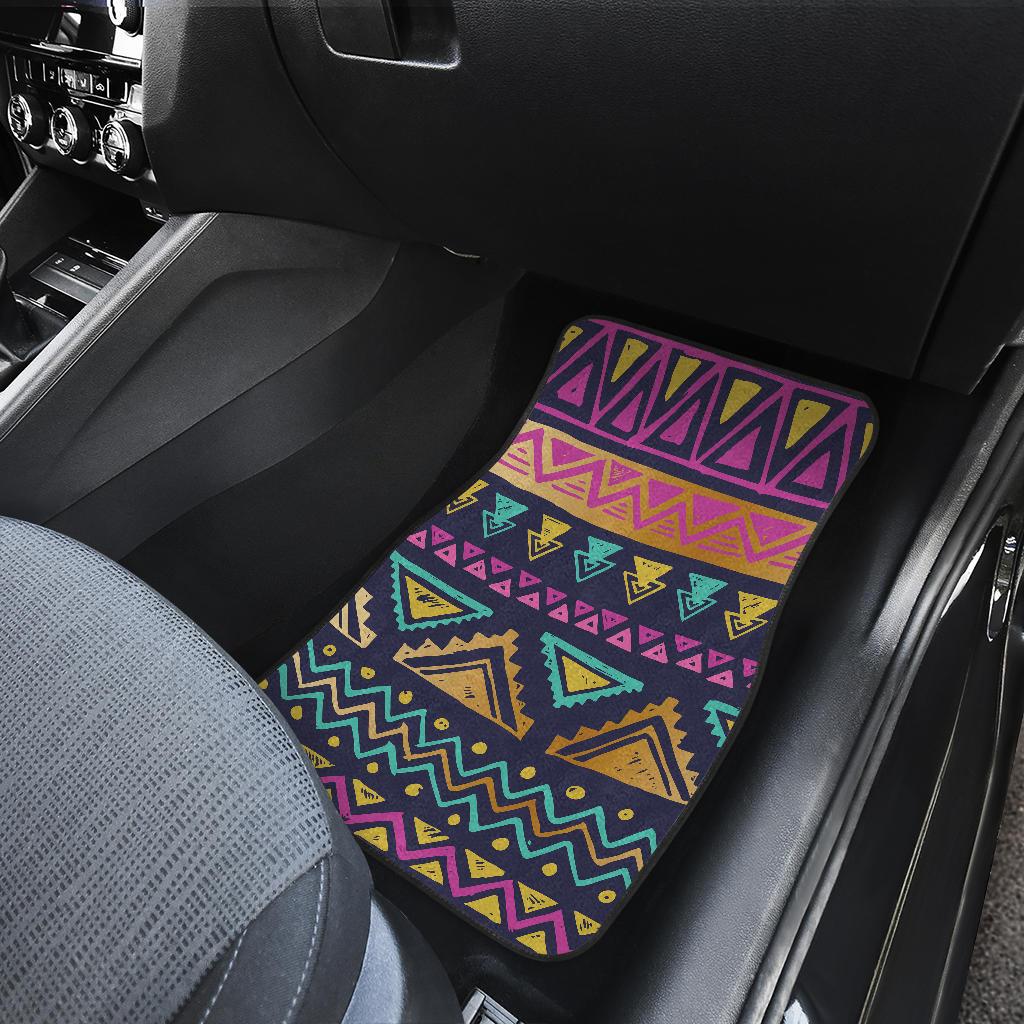 Multicolor Tribal aztec Front and Back Car Floor Mats
