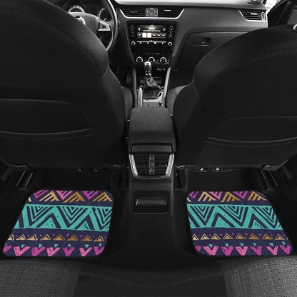 Multicolor Tribal aztec Front and Back Car Floor Mats