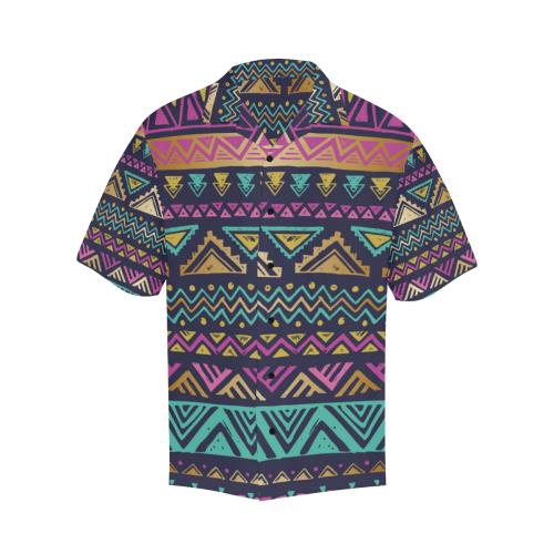 Multicolor Tribal aztec Men Hawaiian Shirt
