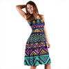 Multicolor Tribal Aztec Sleeveless Mini Dress