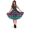Multicolor Tribal Aztec Sleeveless Mini Dress