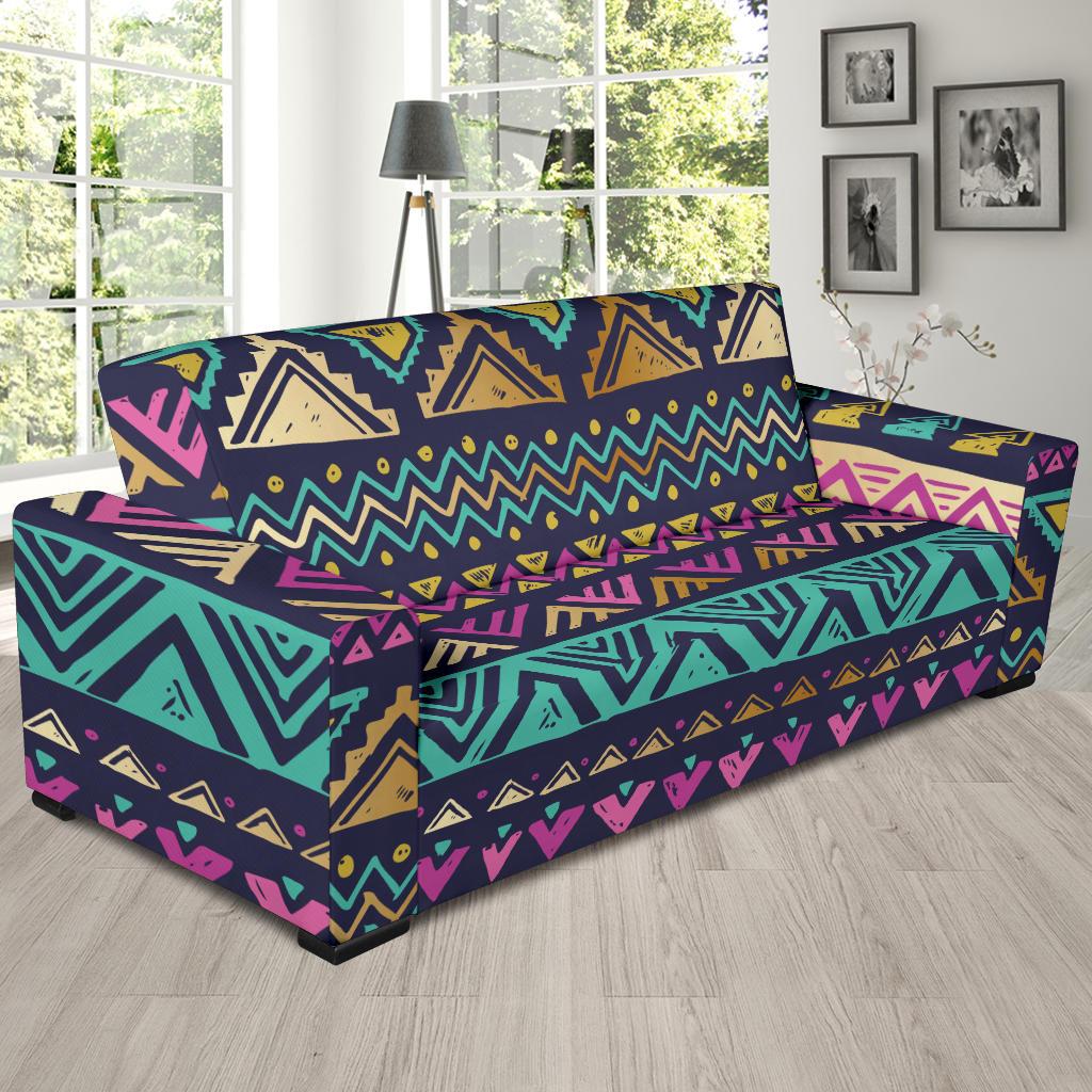 Multicolor Tribal aztec Sofa Slipcover-JORJUNE.COM