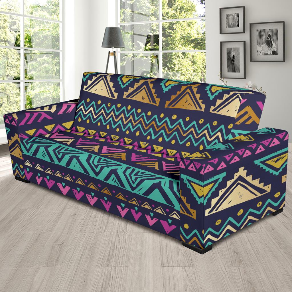 Multicolor Tribal aztec Sofa Slipcover-JORJUNE.COM