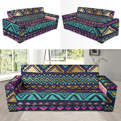 Multicolor Tribal aztec Sofa Slipcover-JORJUNE.COM