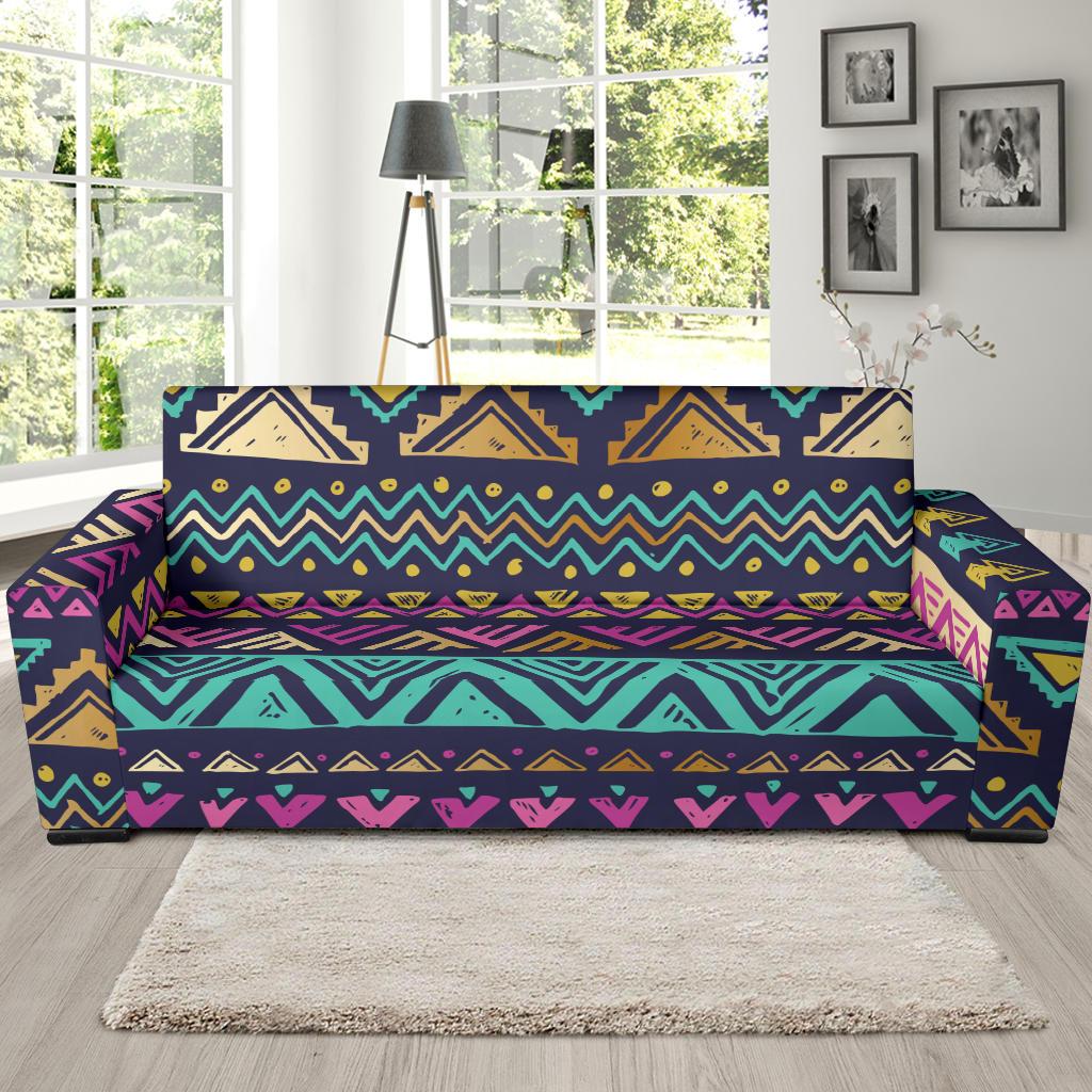 Multicolor Tribal aztec Sofa Slipcover-JORJUNE.COM