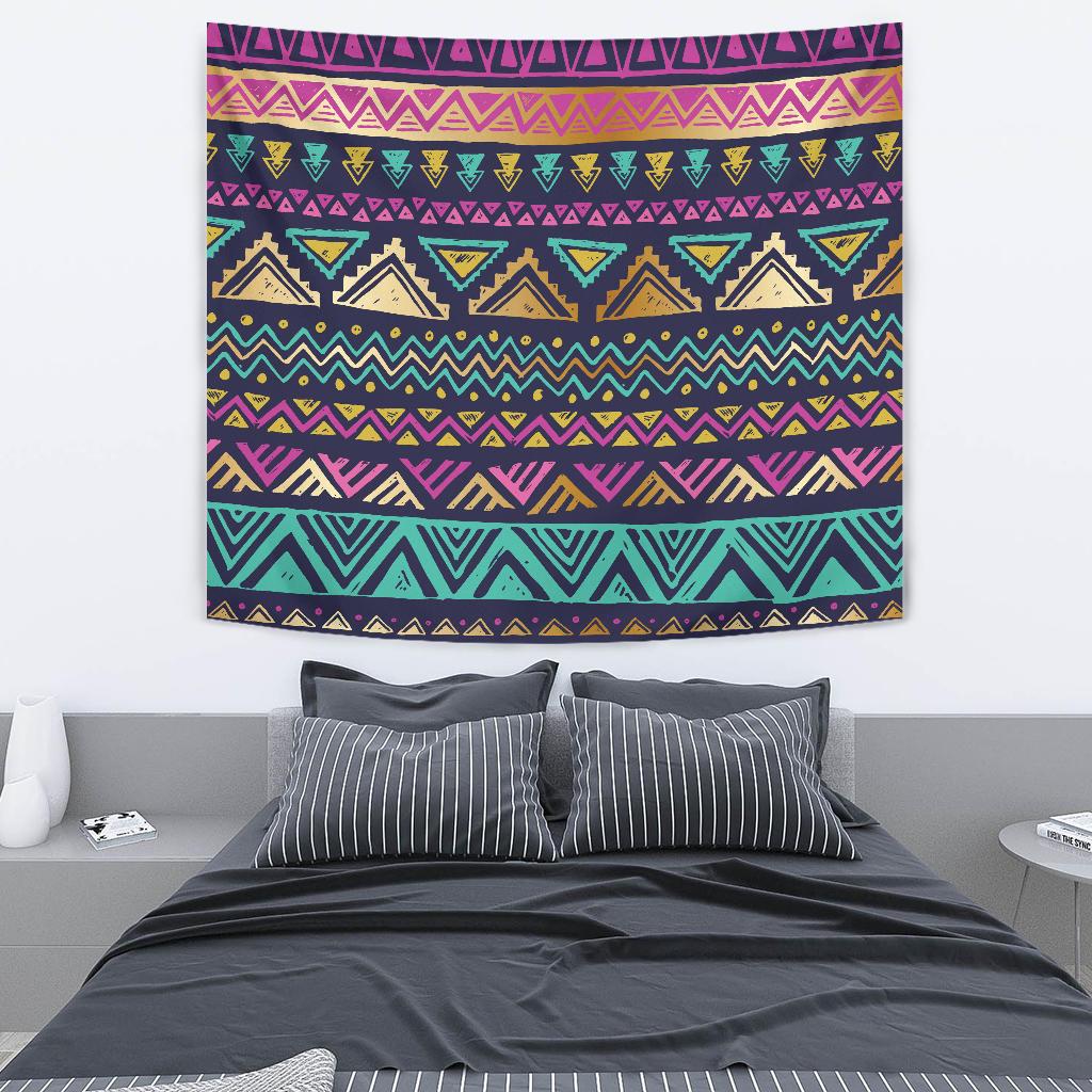 Multicolor Tribal aztec Tapestry