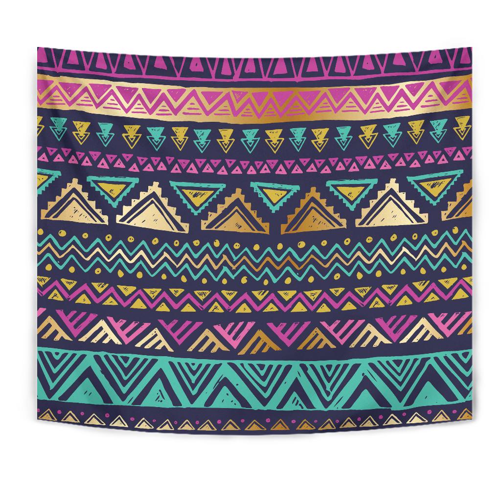 Multicolor Tribal aztec Tapestry