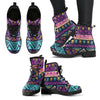 Multicolor Tribal Aztec Women Leather Boots
