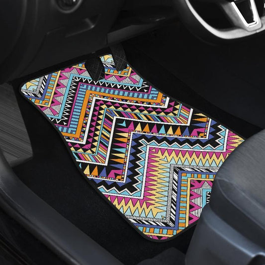 Multicolor zigzag Tribal Aztec Car Floor Mats
