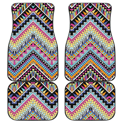 Multicolor zigzag Tribal Aztec Front and Back Car Floor Mats