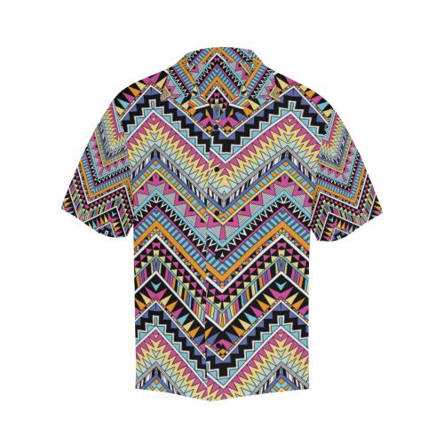 Multicolor zigzag Tribal Aztec Men Hawaiian Shirt