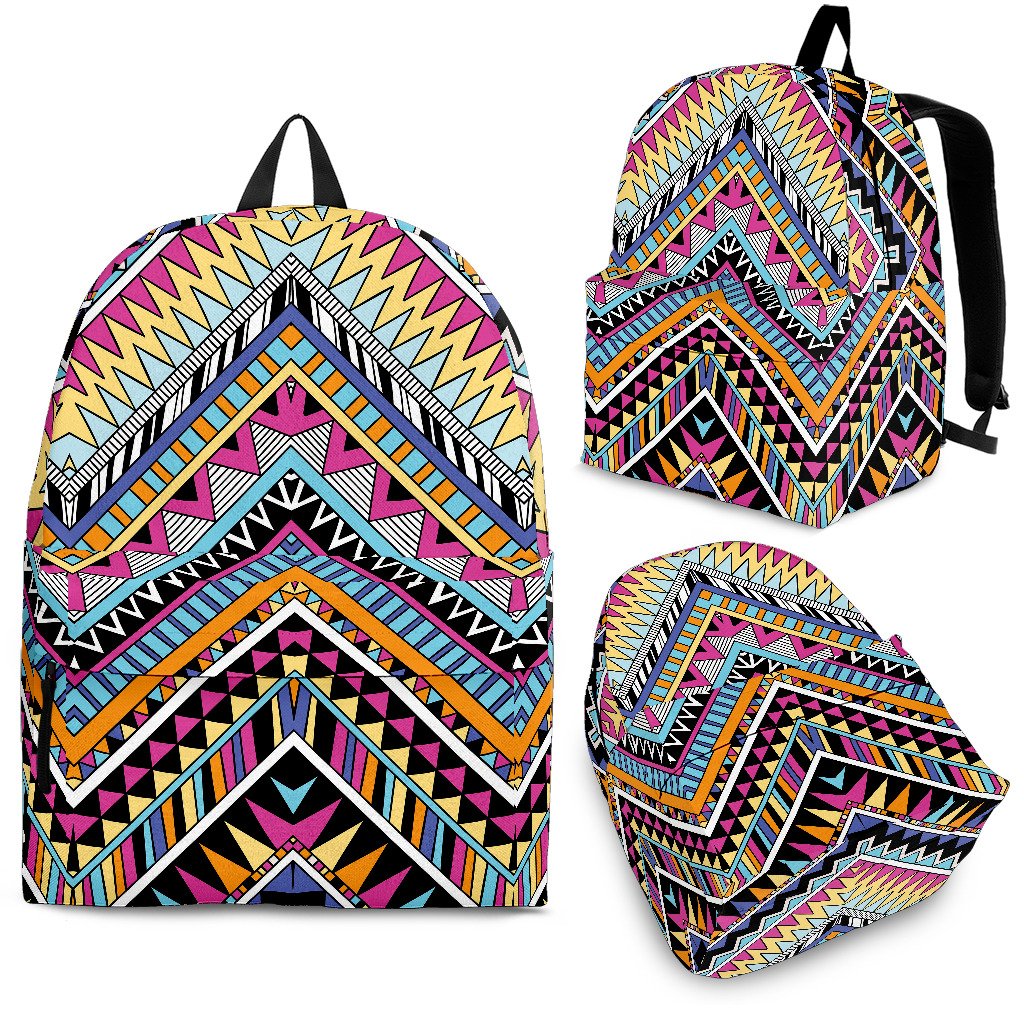 Multicolor Zigzag Tribal Aztec Premium Backpack