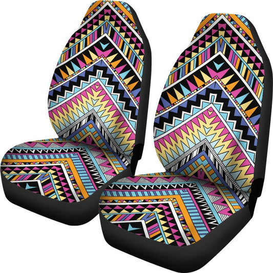 Multicolor zigzag Tribal Aztec Universal Fit Car Seat Covers