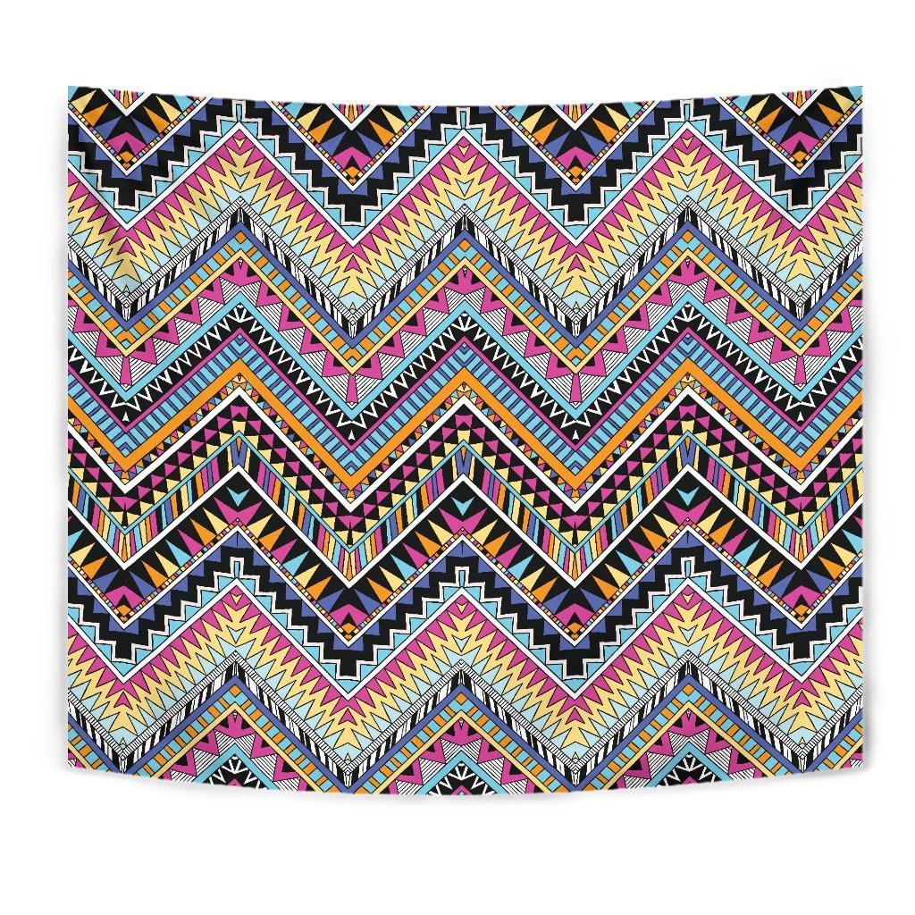 Multicolor zigzag Tribal Aztec Wall Tapestry