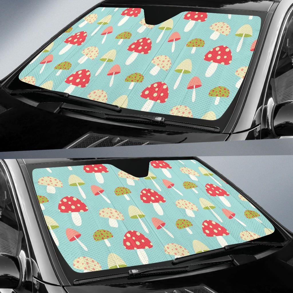Mushroom Pattern Print Design A01 Car Sun Shades-JORJUNE.COM