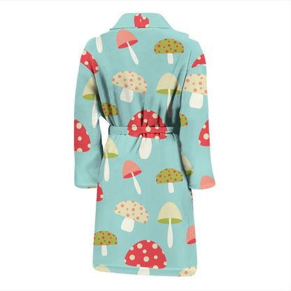 Mushroom Pattern Print Design A01 Men Bathrobe-JORJUNE.COM