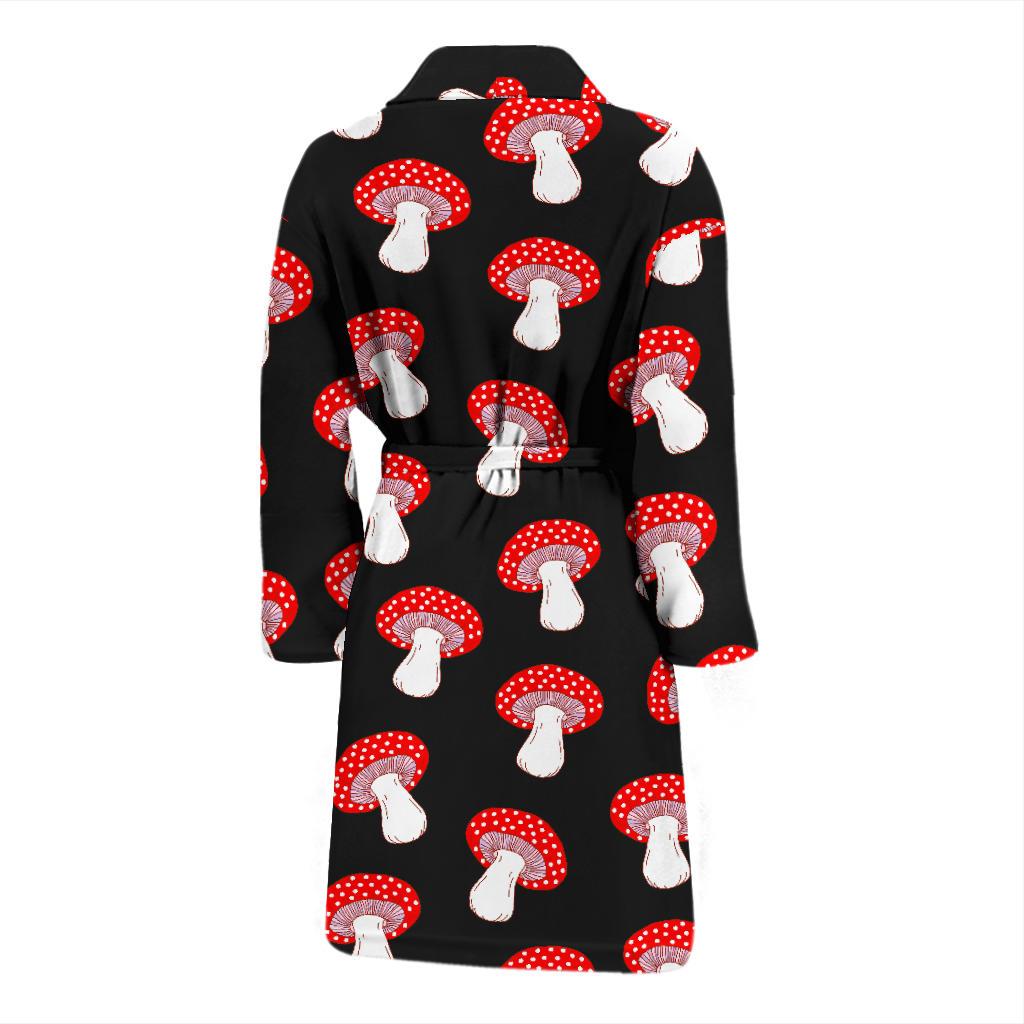 Mushroom Pattern Print Design A02 Men Bathrobe-JORJUNE.COM