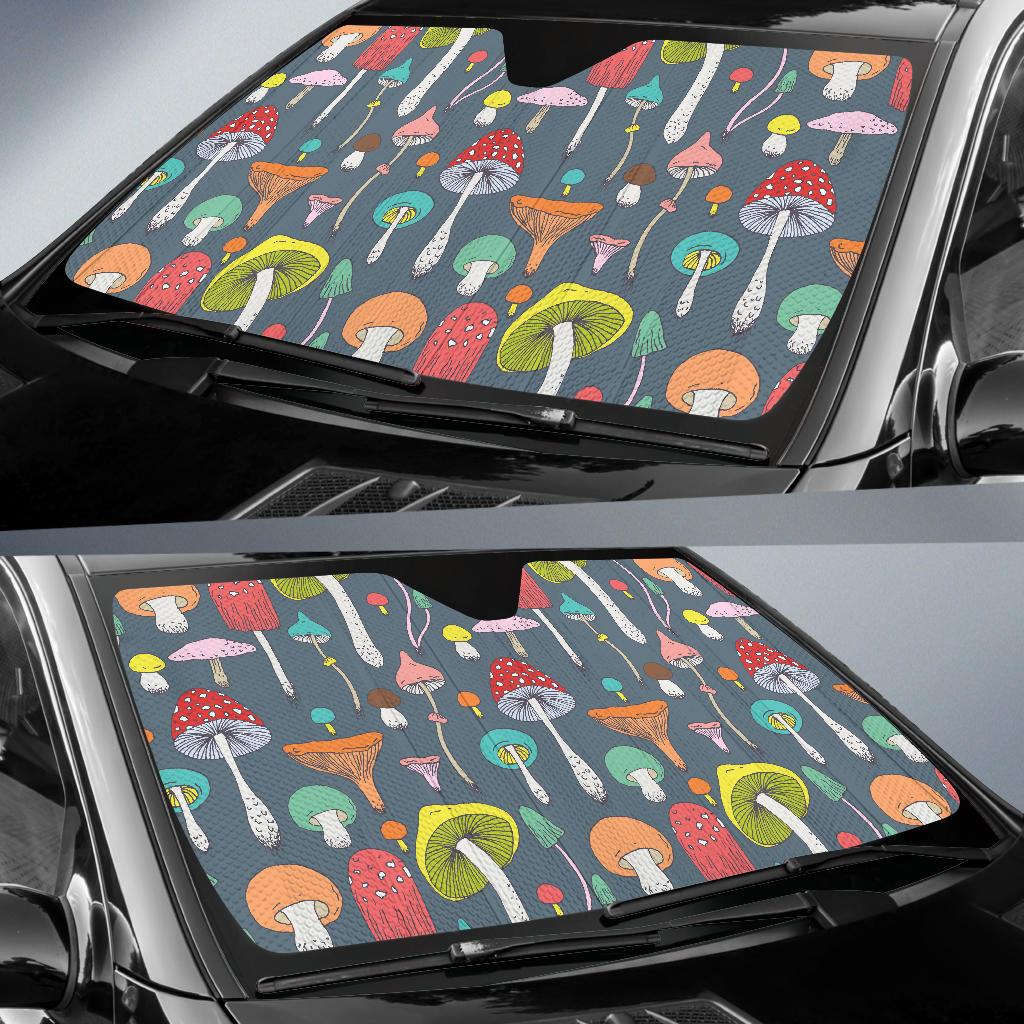 Mushroom Pattern Print Design A03 Car Sun Shades-JORJUNE.COM
